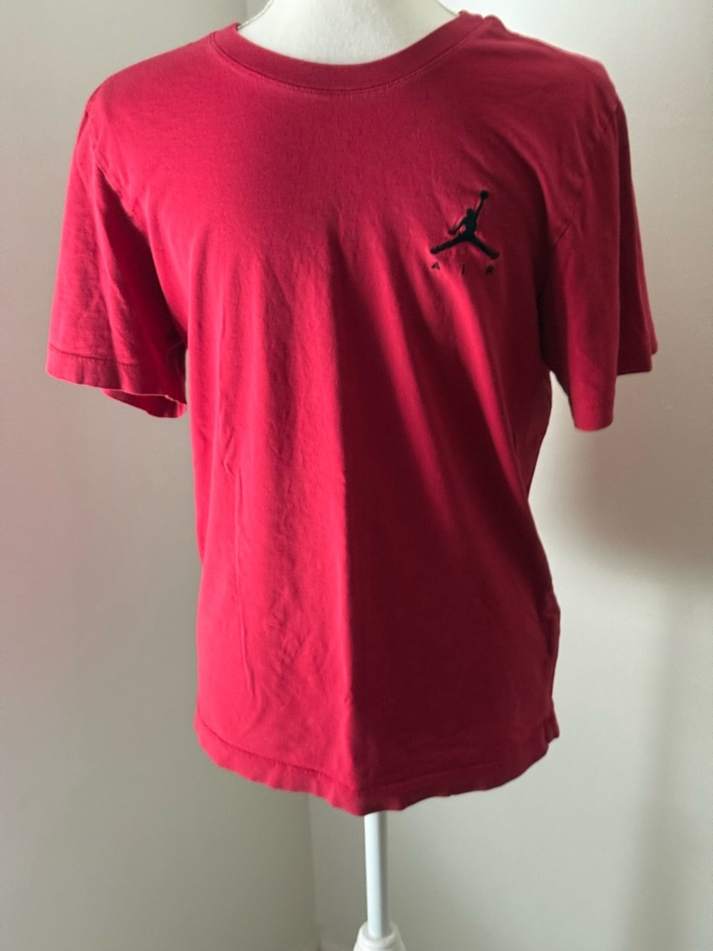 Jordan Red Short-Sleeve Tee with Black Jumpman